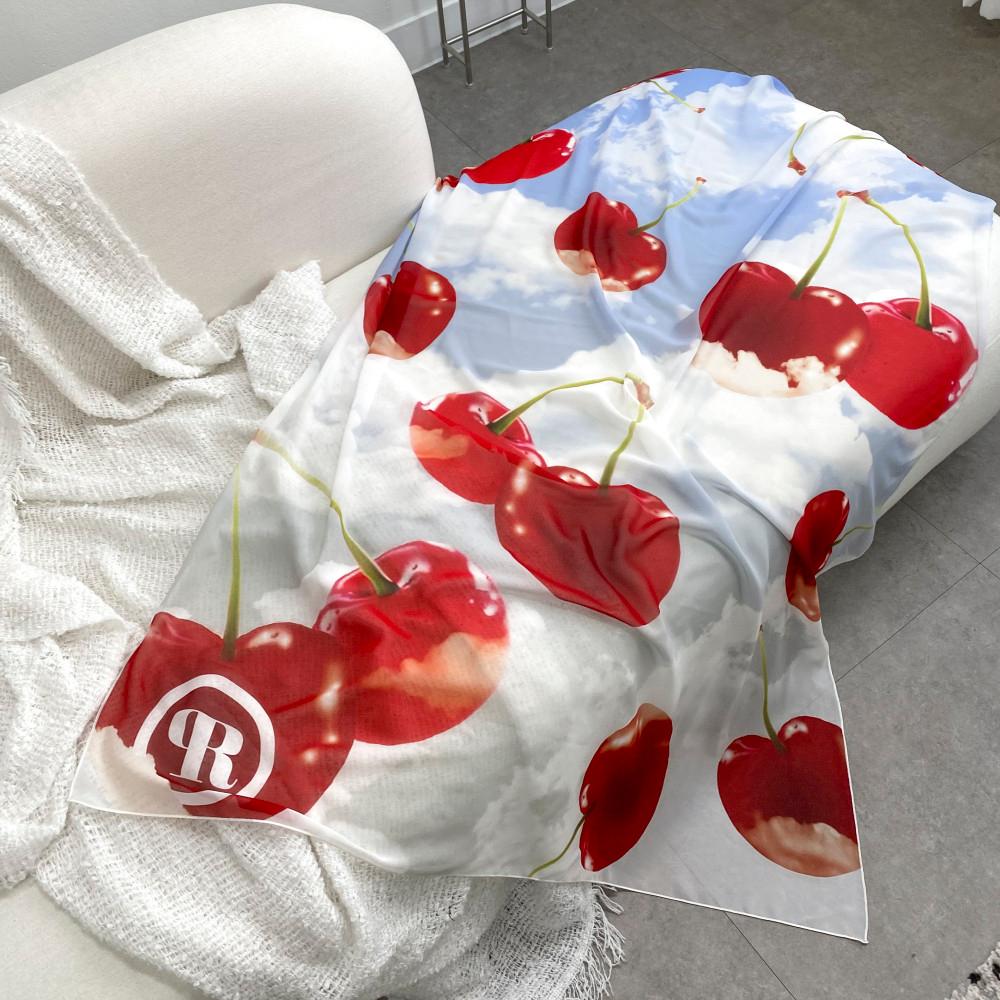 쉬폰 패브릭 대형 포스터 체리 하늘 감성