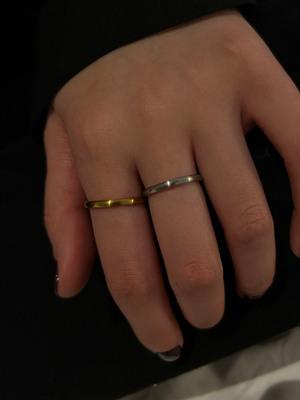 [써지컬스틸] 무광 민자 반지(2mm)