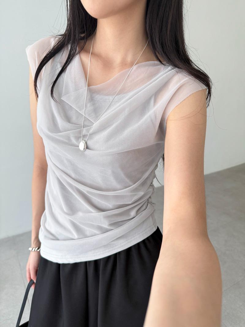 으나카이브 double shirring top (3color)