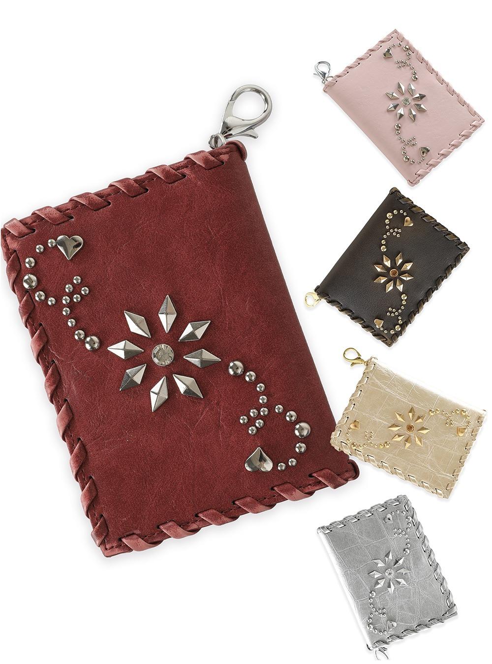 Vintage Punk Studded Card Holder (5color)