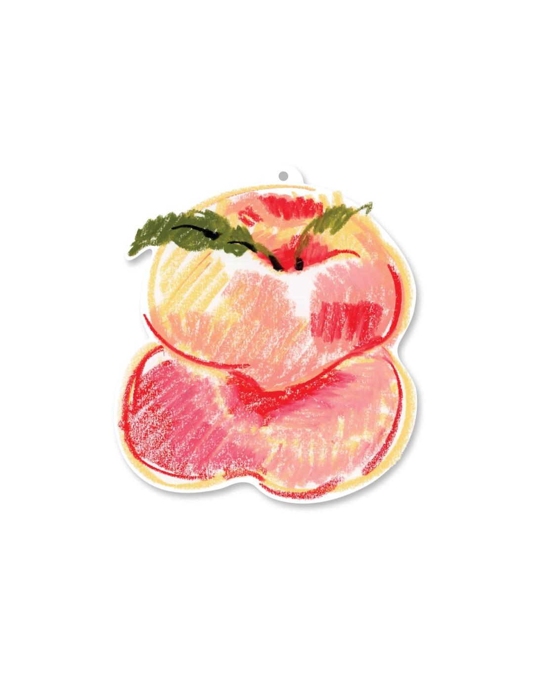 [엽서&택] Fruits 납작 복숭아