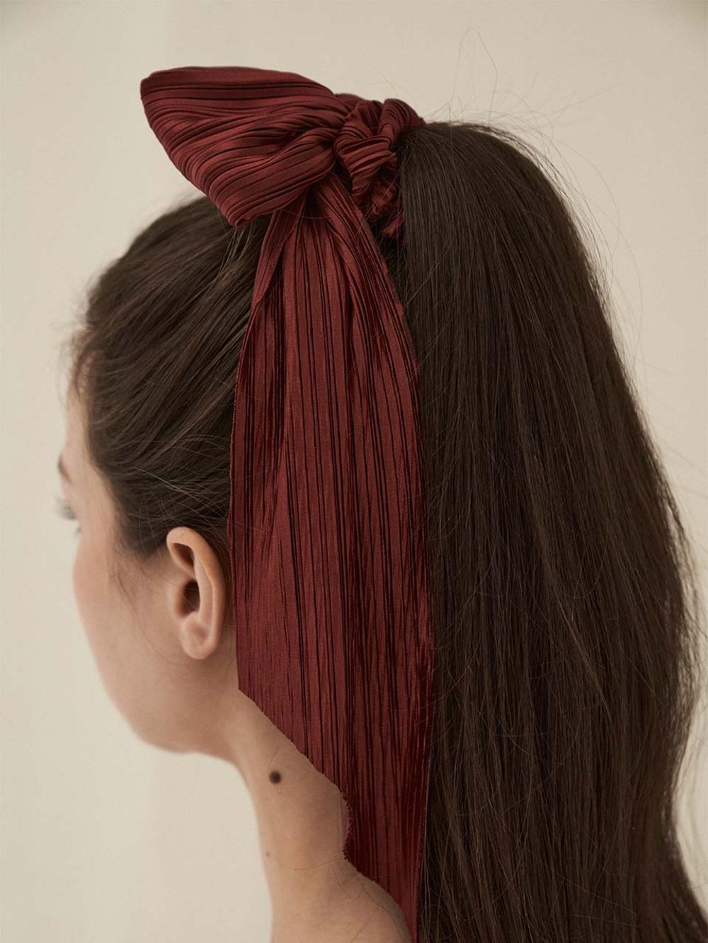 [holiday] pleatse bow scrunchie