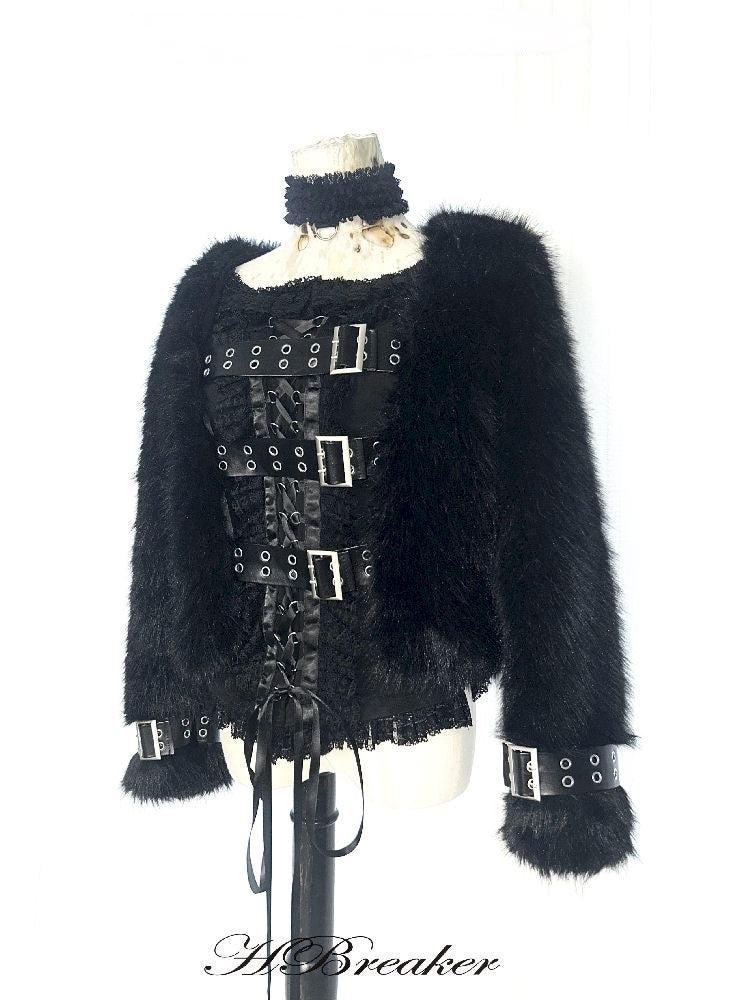 Studded Button Patchwork Sweater Jacket【s0000010766】