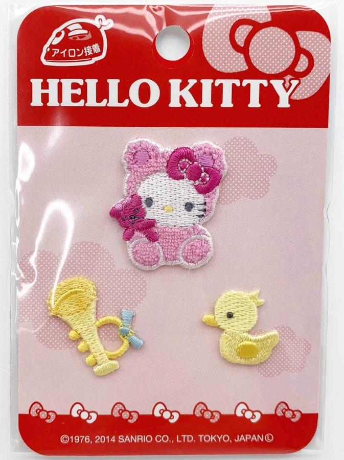 헬로키티 핑크 베어 패치 와펜