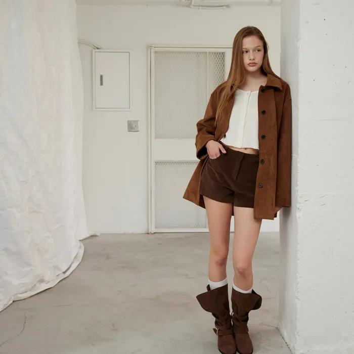 mild suede half jacket