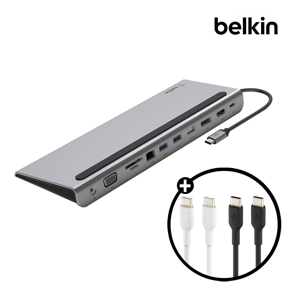 벨킨 11in1 USB C타입 멀티 허브 독 100W 충전 HDMI VGA 이더넷 노트북 거치대형 INC004bt 아이폰15 갤럭시 S24 그램 맥북 노트북 호환