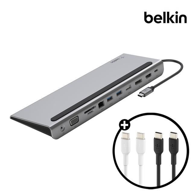 벨킨 11in1 USB C타입 멀티 허브 독 100W 충전 HDMI VGA 이더넷 노트북 거치대형 INC004bt 아이폰15 갤럭시 S24 그램 맥북 노트북 호환