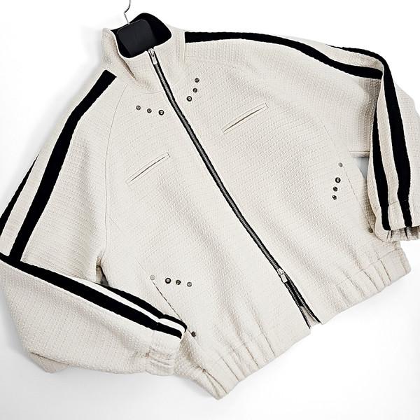 Medries ron western rivet tweed jumper (ivory)