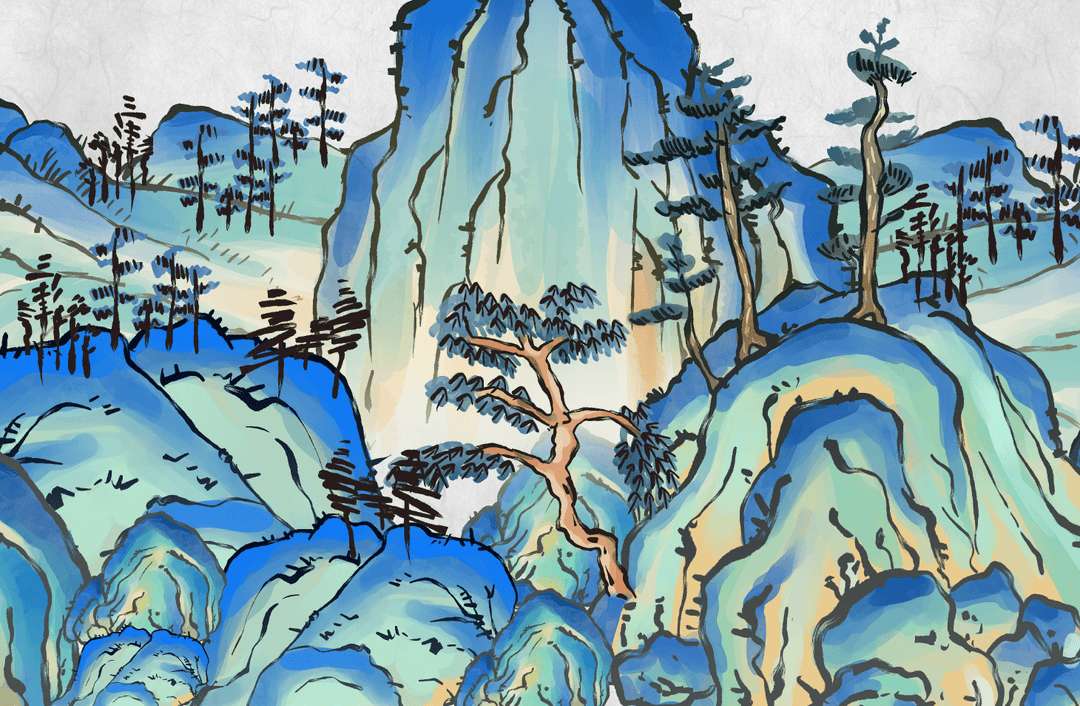 한국화 산수 배경 브러시 5종