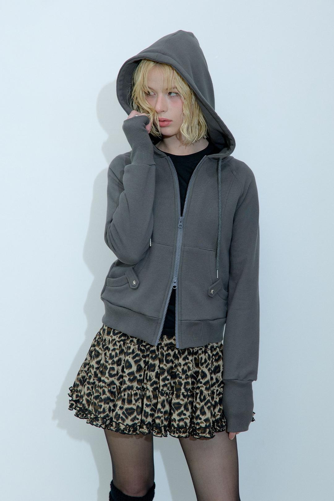 ZIP-UP HOODIE CHARCOAL [예약발송 12/16]