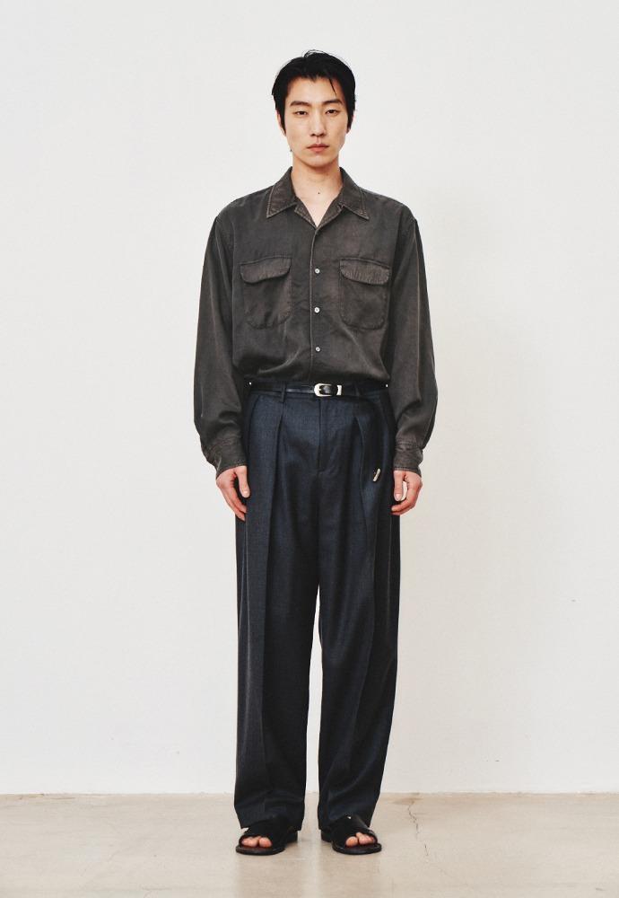 Tencel Two Pocket Shirt_Charcoal