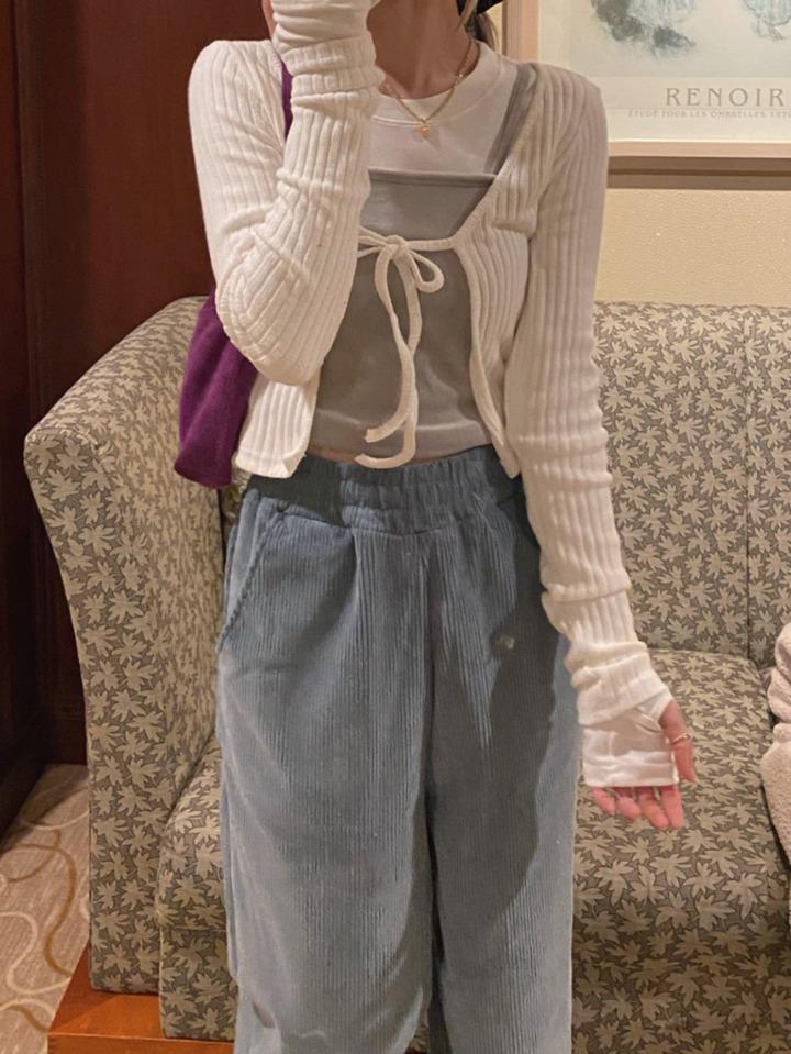 [3color] 라데오 끈 가디건 - cd