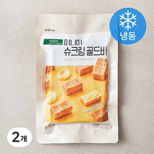 모노키친 미니미 슈크림 골드바 (냉동), 280g, 2개 - 아이스크림/디저트 | 쿠팡