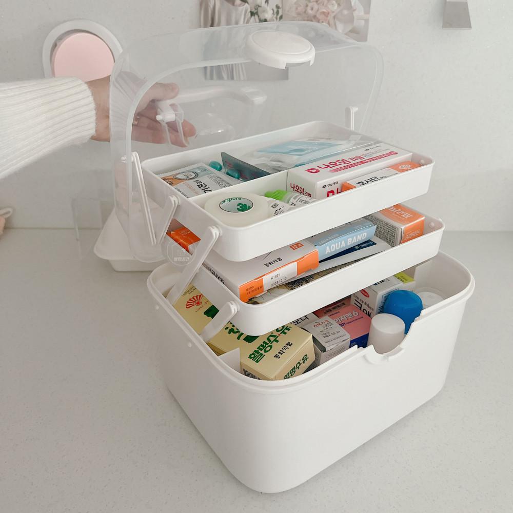 구급함 구급상자 3단 new 가정용 휴대용 약상자 살림공간