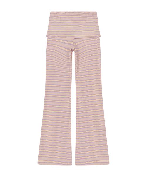 W) STRIPE FLARE PANT PINK