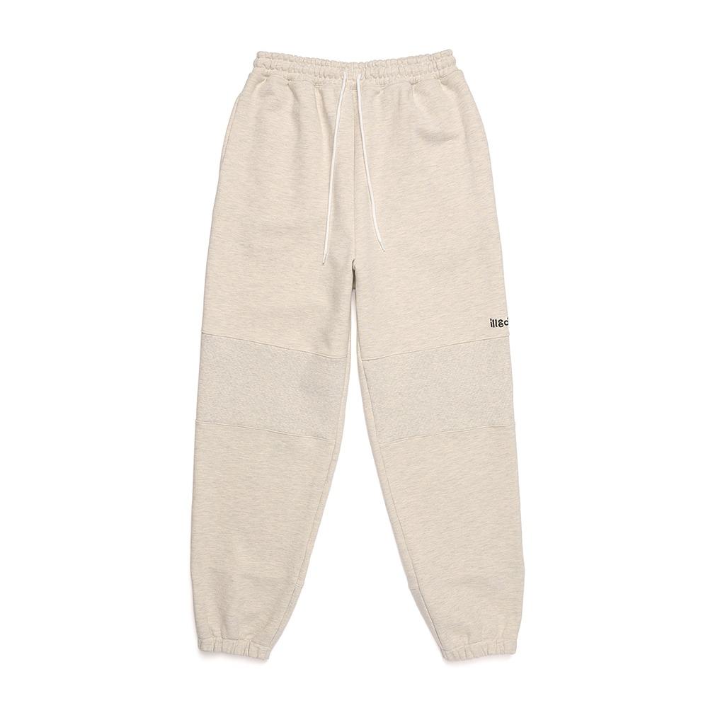 RIB SWEATPANTS MELANGEGREY