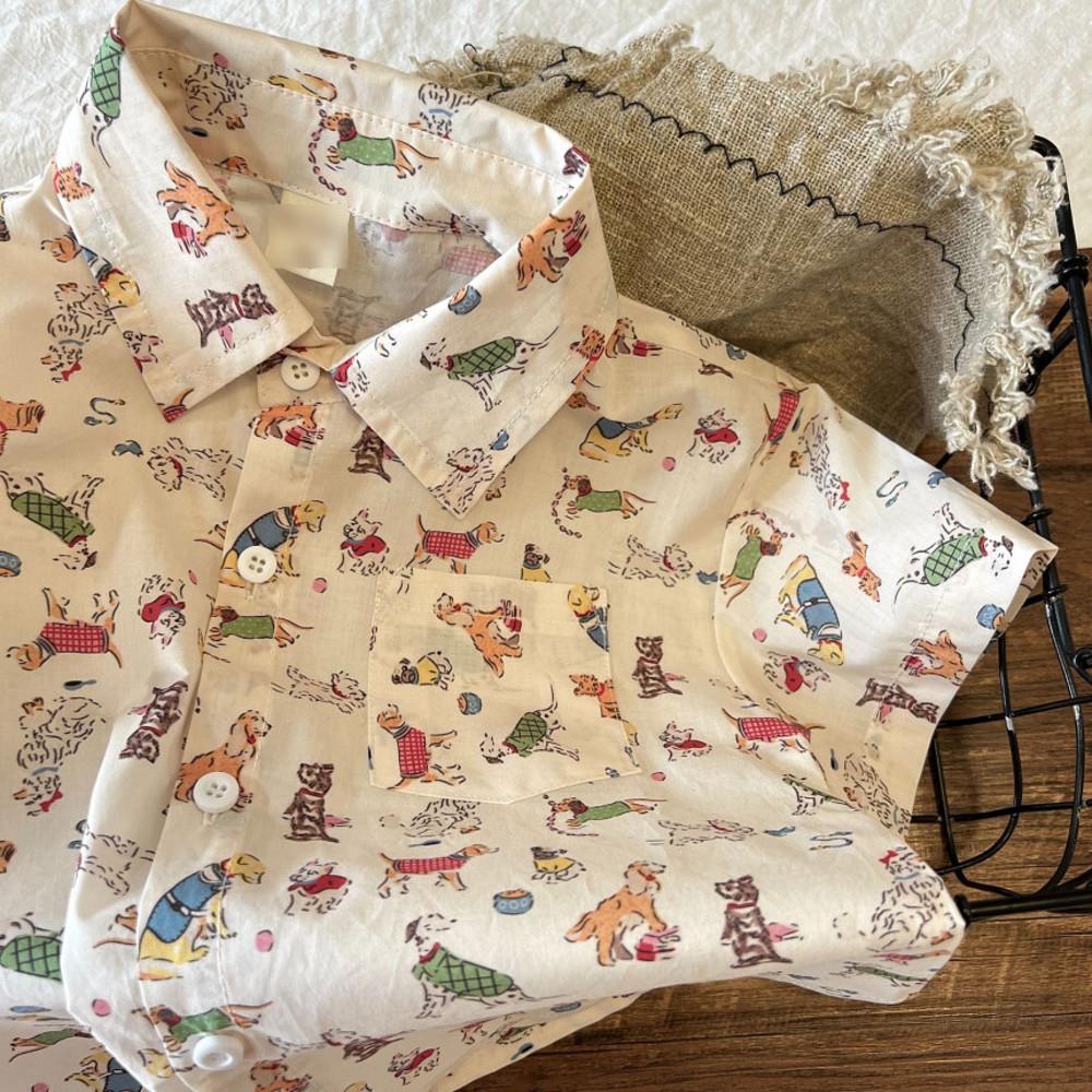 빈티지 강아지 마을 원단 : 자투리 재단소