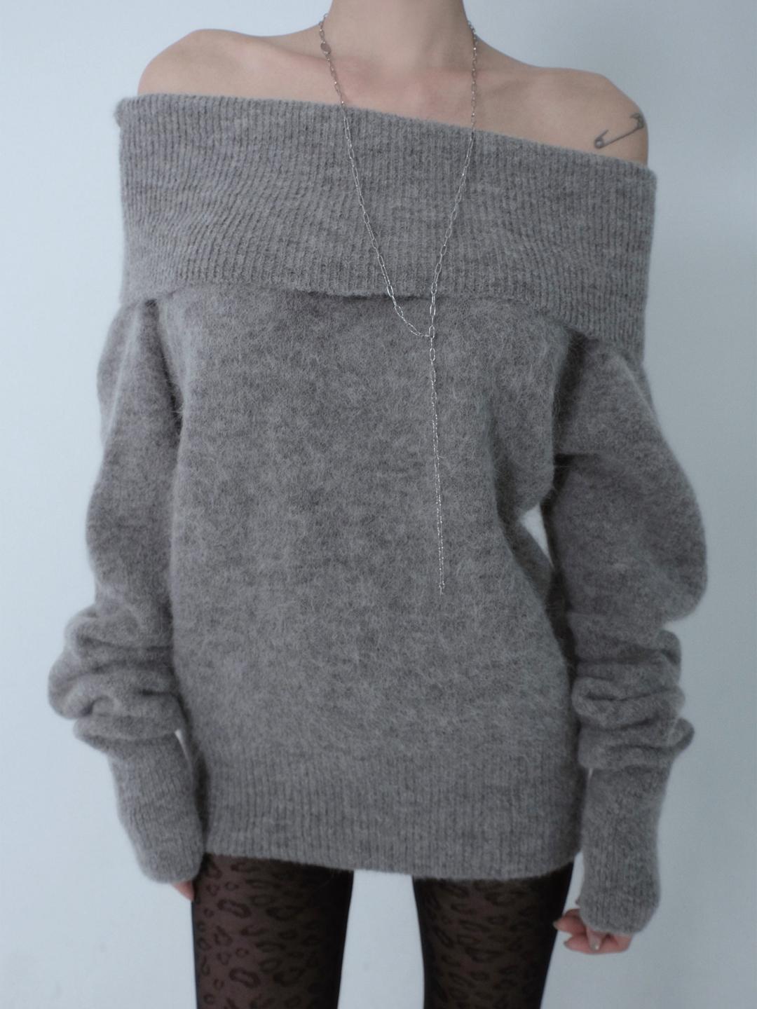 Suri Alpaca Off-Shoulder Knit