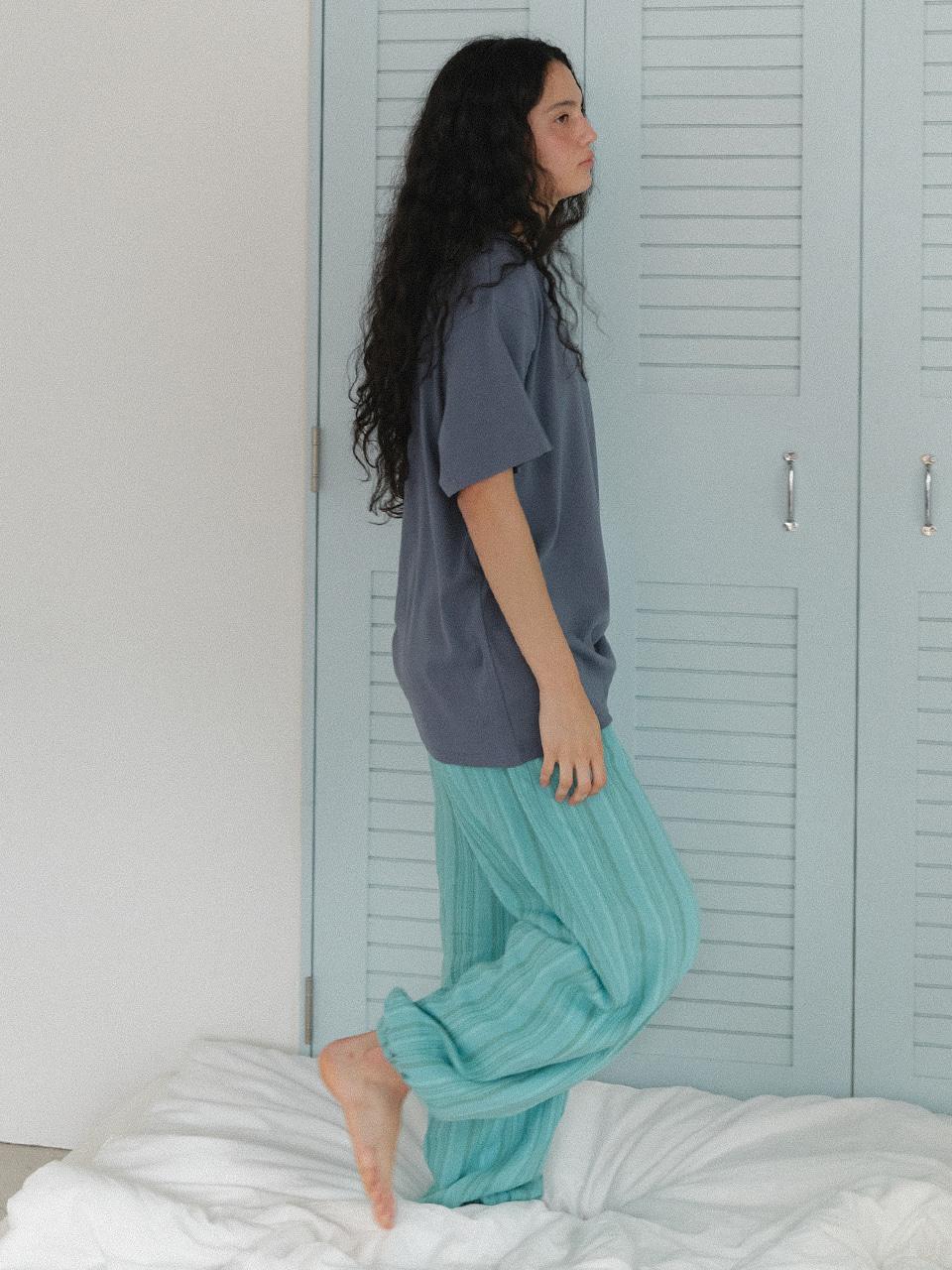Linen Balloon Pants (Mint blue)