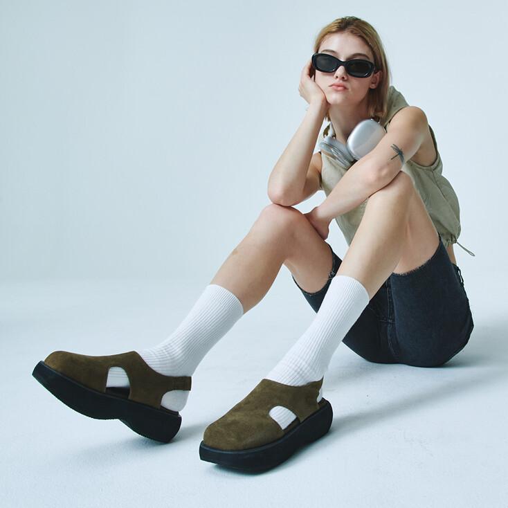 bony flatform sandal (Khaki)