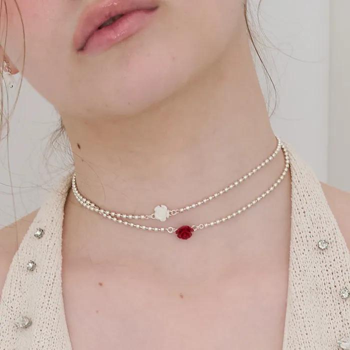 Rose With Dew - Necklace 15 (2colors)