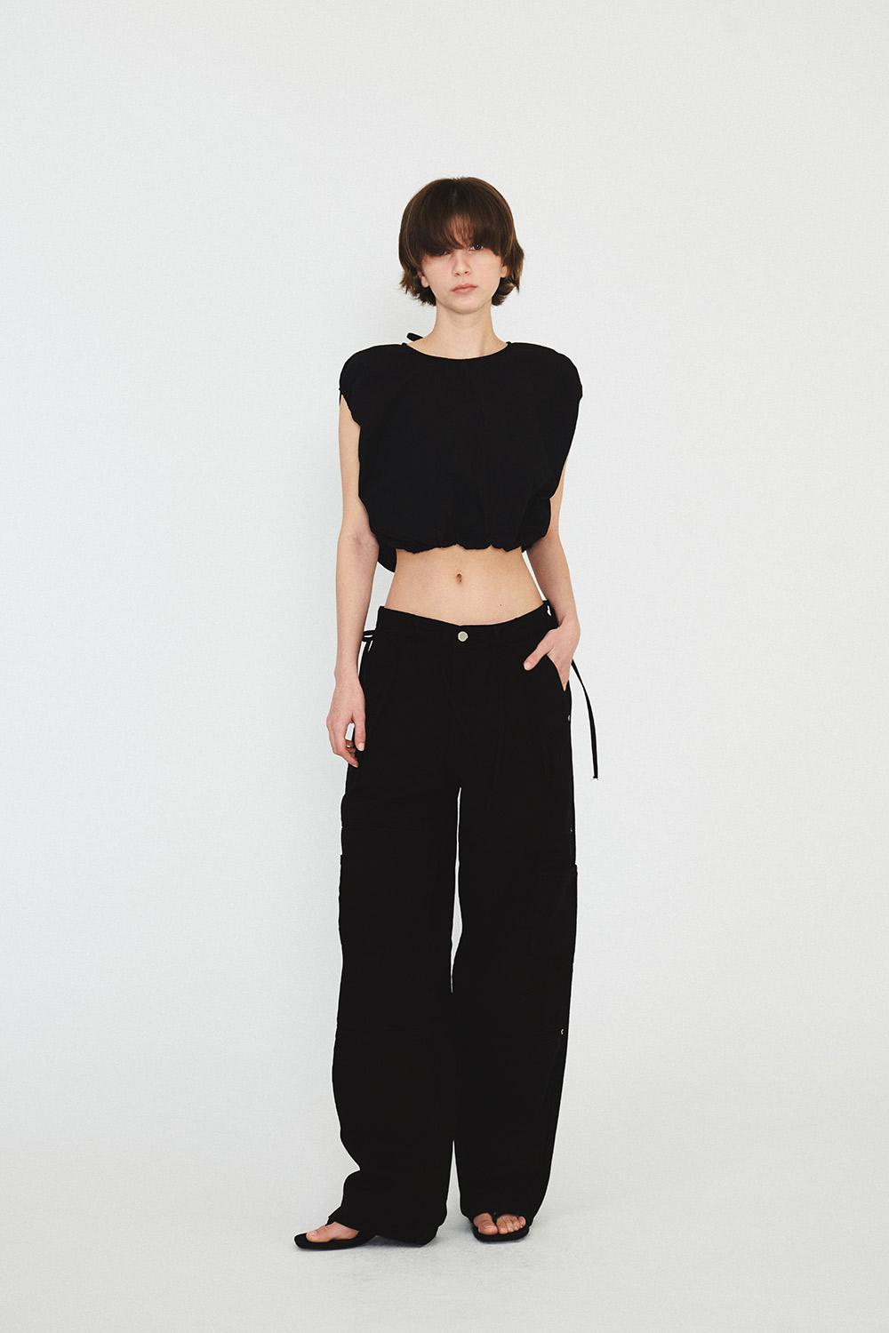 RIBBON STRAP POCKET DENIM