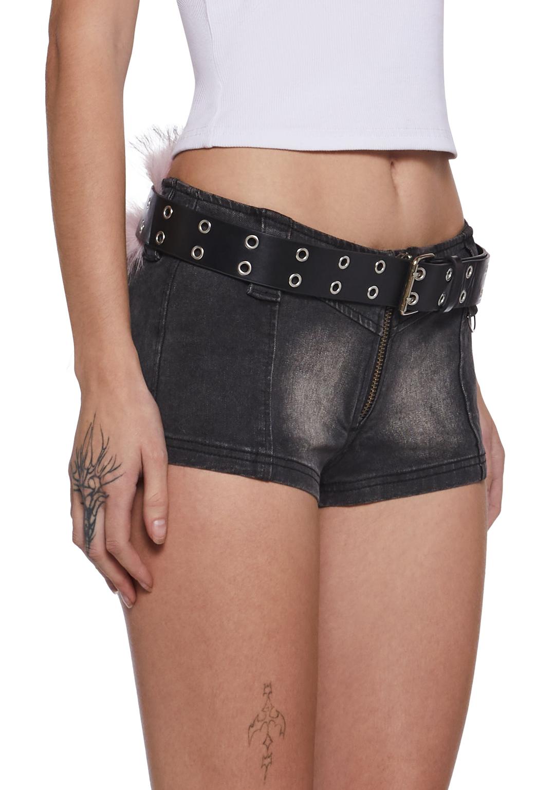 Vibing Sounds Faux Fur Belt - Pink - PINK / ONE SIZE