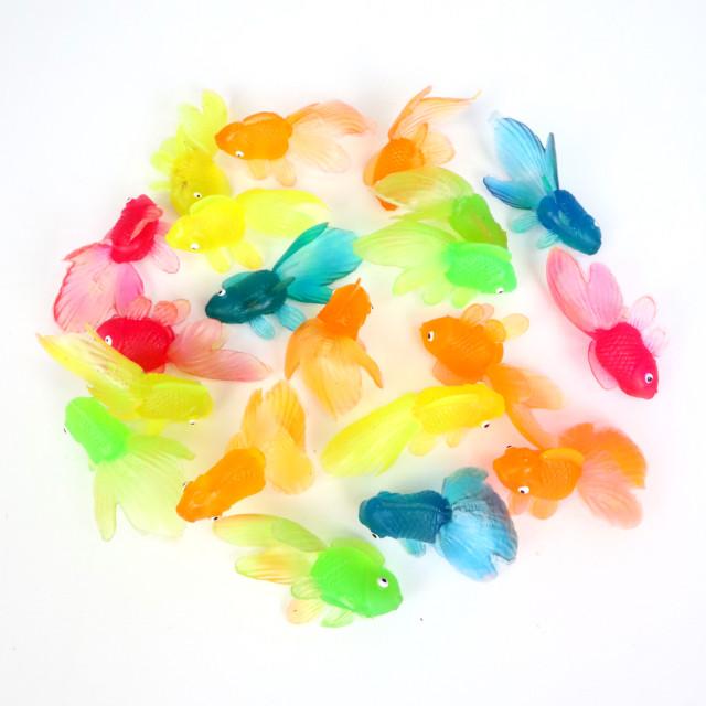 빌랑 스몰월드 금붕어 모형 세트 - 목욕놀이 수세기 물에뜨는 컬러 물고기모형 물놀이