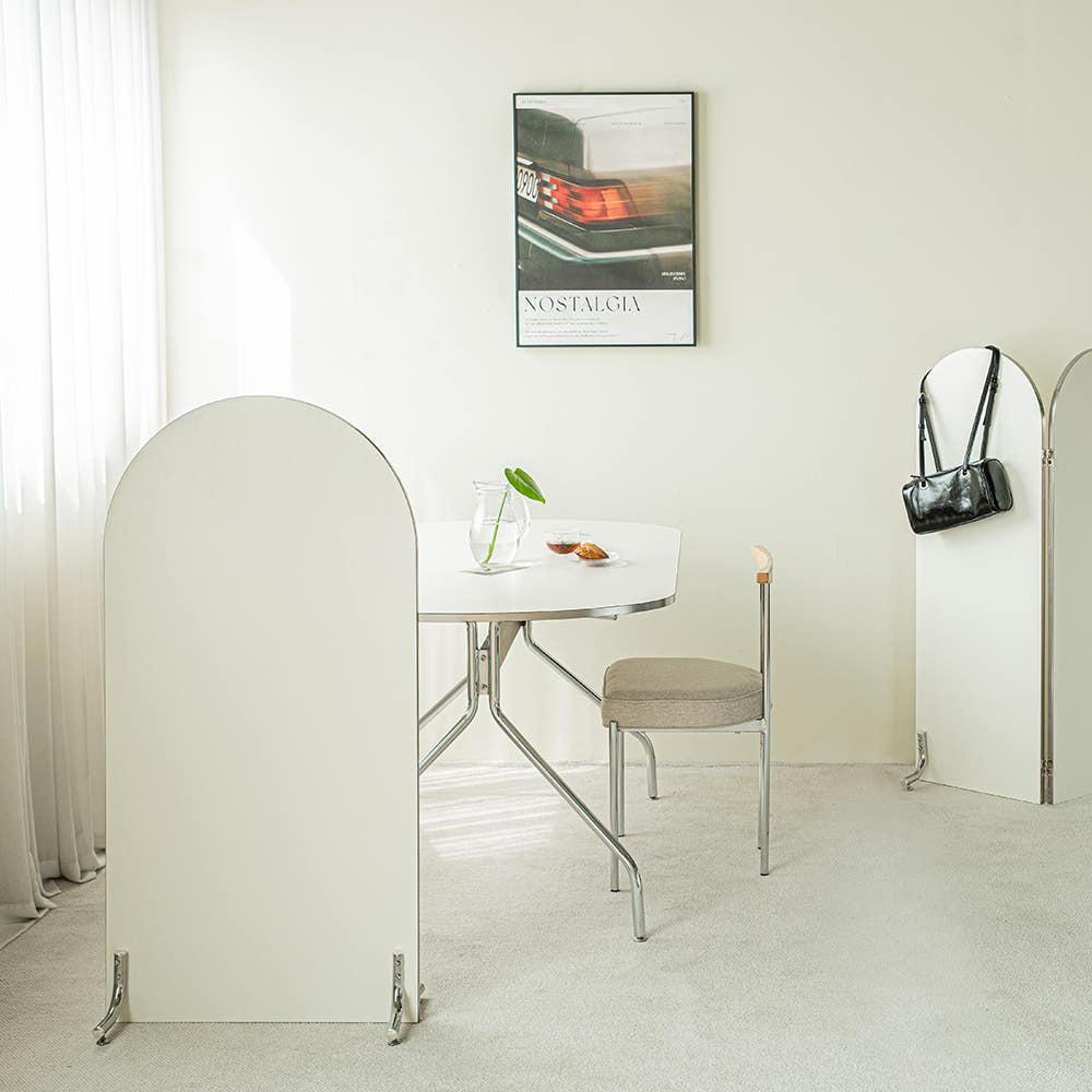 고트 미드센츄리 모던 아치형 이동식 파티션 1200 슬림