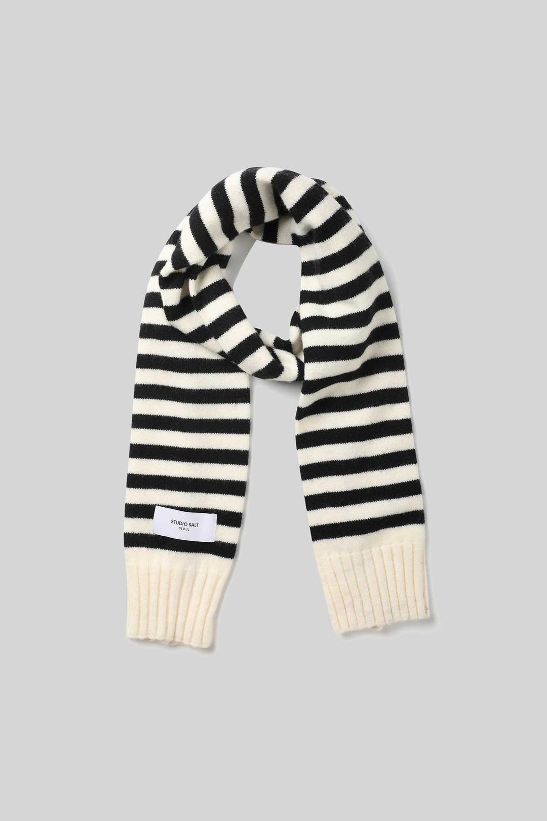 [24 WINTER][SALT Label] NOAH STRIPE KNIT MUFFLER