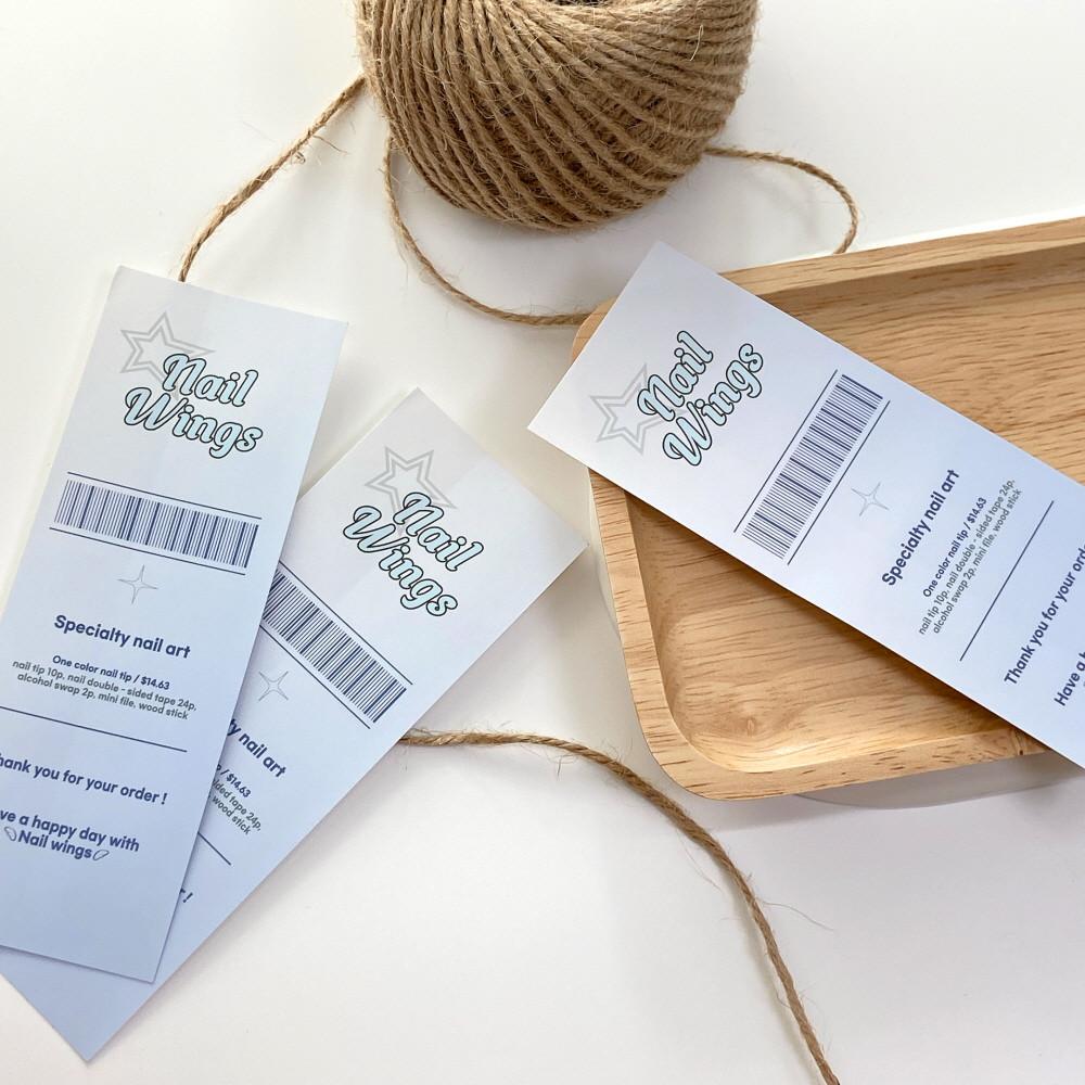 비규격 사각 스티커 맞춤 제작 1천장 뷰티 네일 쇼핑몰 포장