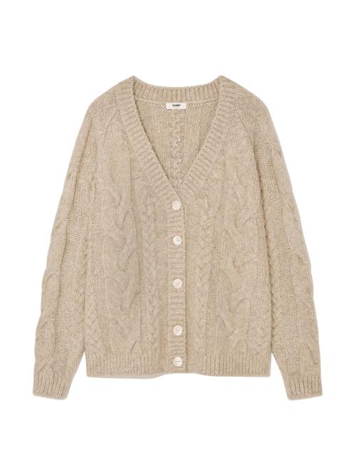 G CABLE CARDIGAN (OATMEAL)