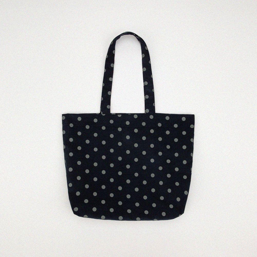 Dot Tote corduroy bag [navy] / 도트백 땡땡이 코듀로이 가방 [네이비]