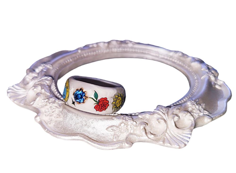 [반지] 마녀의 점술 타로반지 화이트반지 큐빅반지 미묘로움