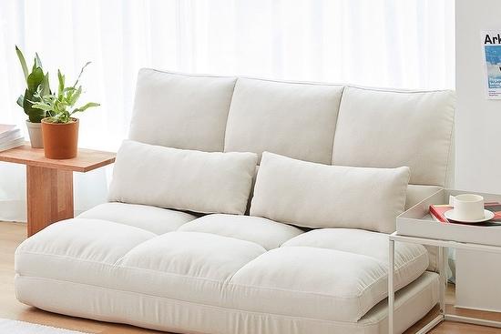 [10%쿠폰] 한샘몰pick아이와비 폴테 접이식 2인용 소파베드 (쿠션포함)