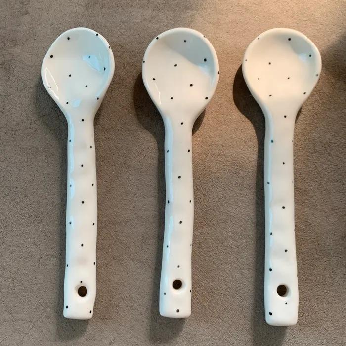 누트 도트 도자기 스푼
