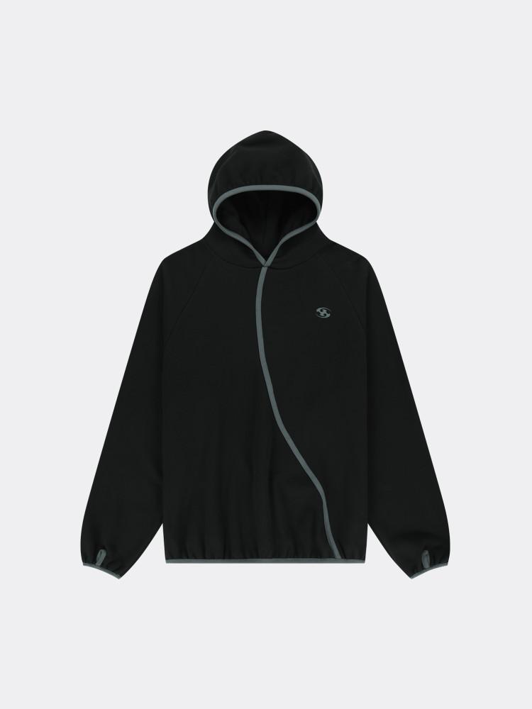 산산기어 TAPED HOODIE-BLACK