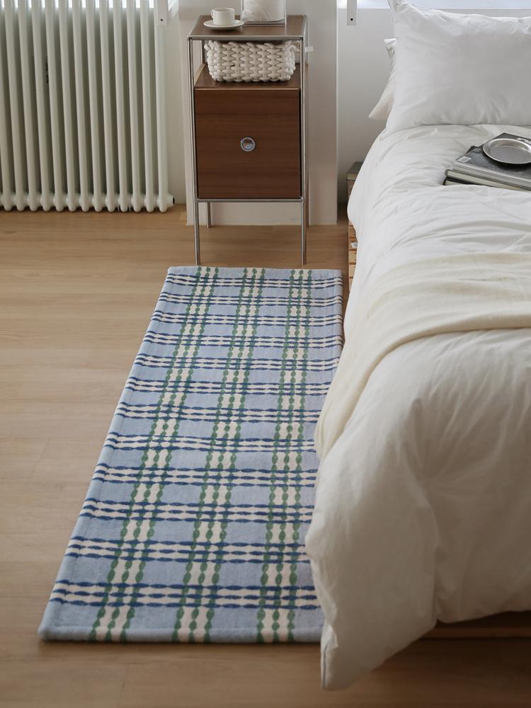 비바 체크 극세사 욕실 현관 발매트 주방매트 50x70