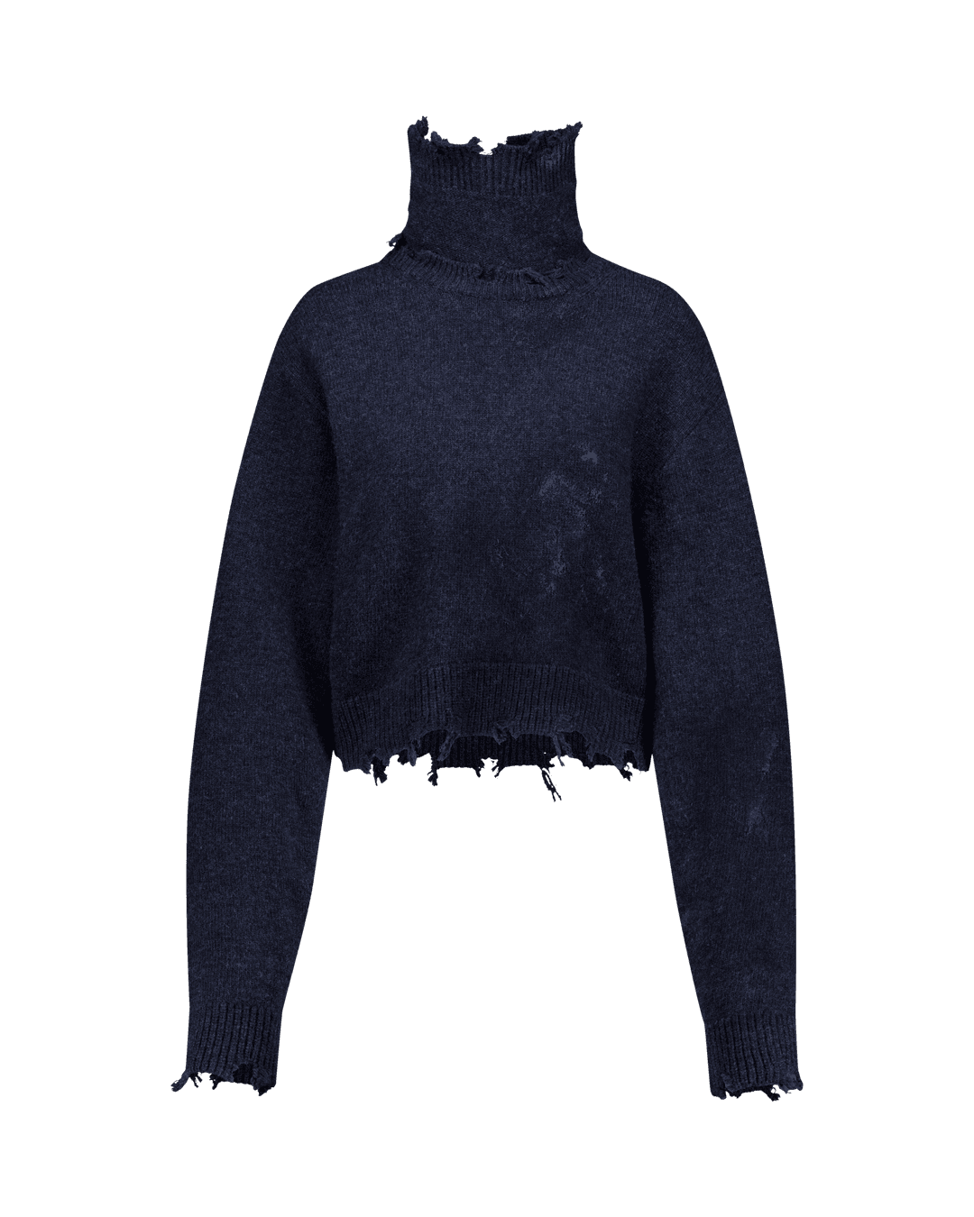 (EMMA) RUINED SWEATER - 0 / NAVY