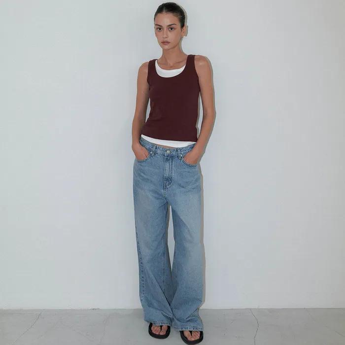 [4차 리오더] Ribbed tank top (Wine)