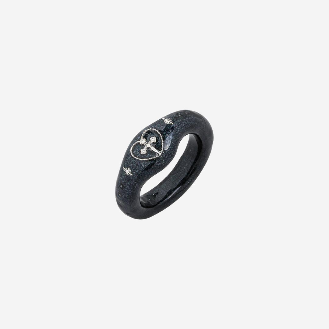 Nff Crucifix Heart Ring