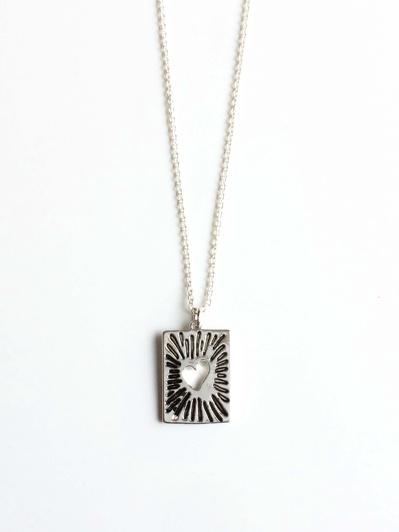 square heart necklace