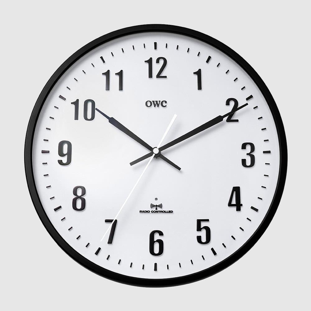 OWC 수트(SUIT) RC 전파수신 자동시간맞춤 벽걸이 벽시계 OT767RC