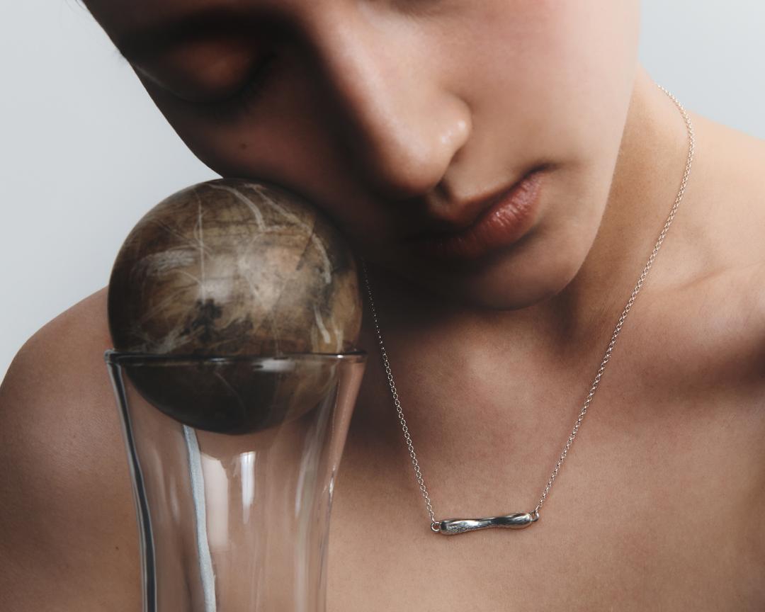 Texture caterpie necklace