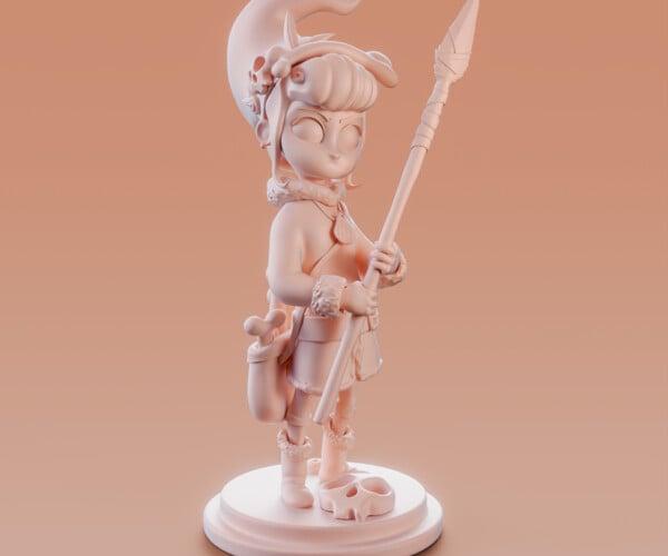 ArtStation - Cave Girl STL file (for 3D printer) | Resources