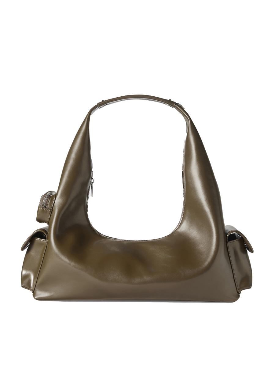 Pocket Hobo Bag Medium (Khaki Brown)