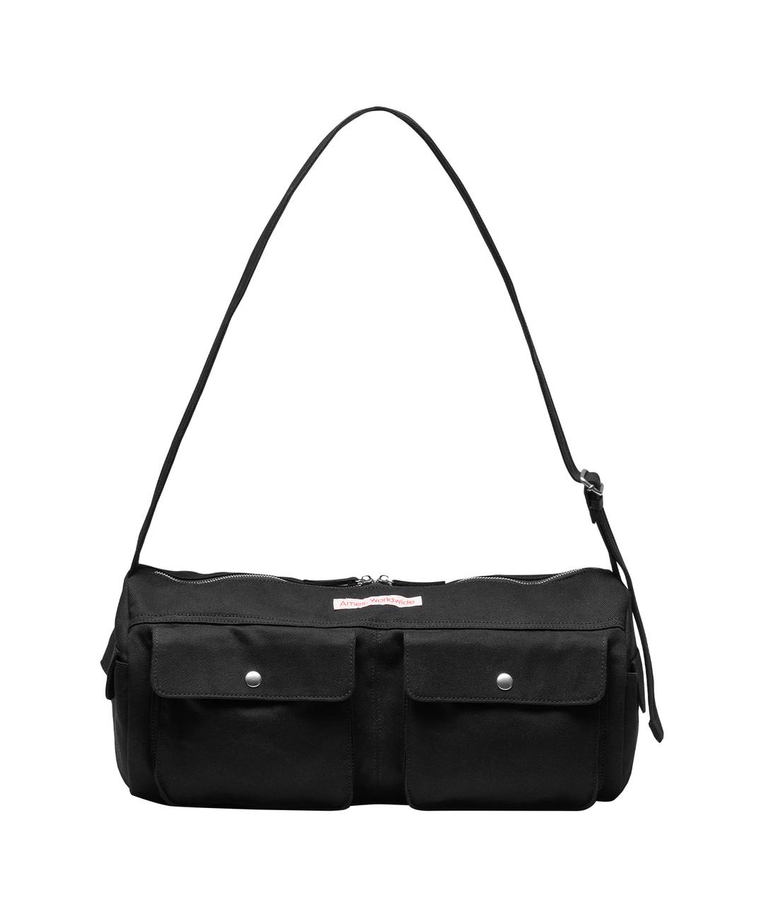 TWO POCKET COTTON DUFFLE BAG BLACK (AM2EFUAB53A)