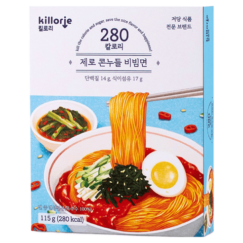저당 저칼로리 다이어트 건강한 라면 제로콘누들 건면 비빔면 6box