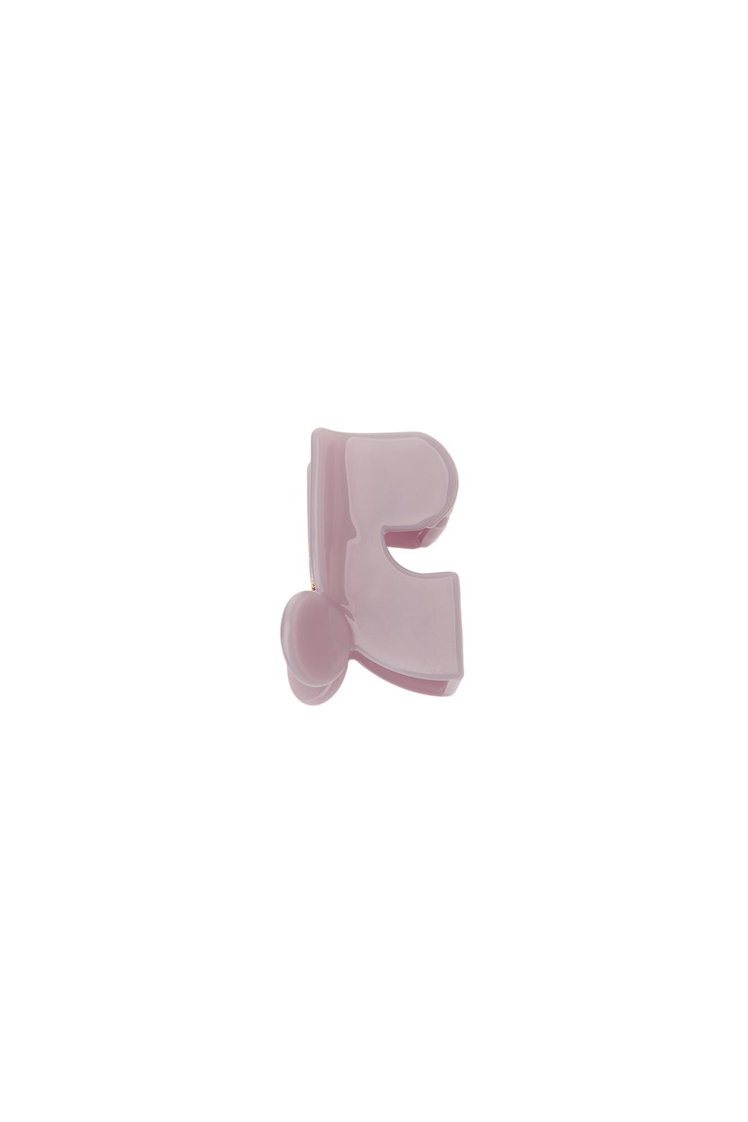 LOGO HAIR CLIP(M) - PINK
