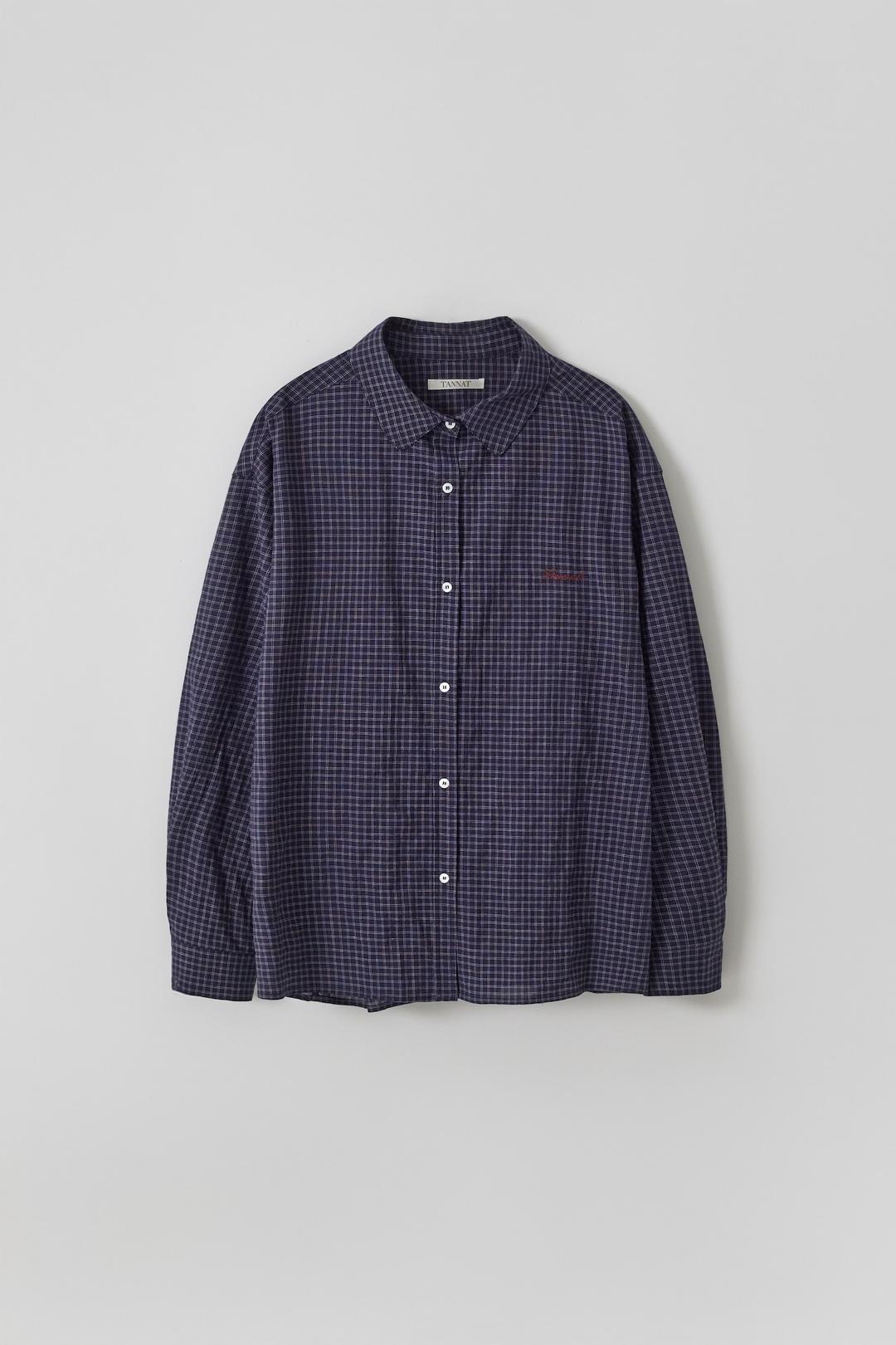 1st re-stock) T/T Dawn check shirt (navy)